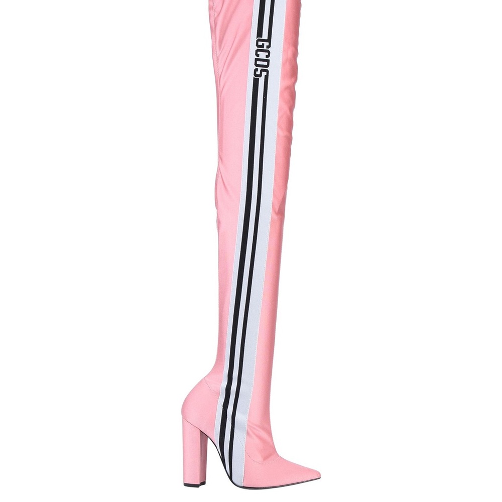 GCDS Pink Over-the-Knee Boots